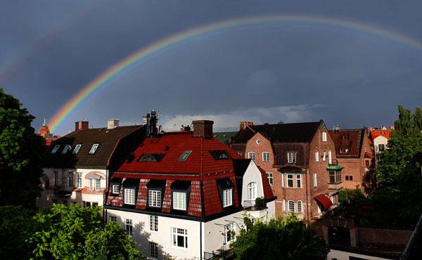 Regnbågen över Östermalm