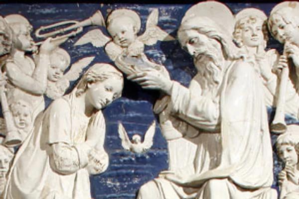 Détail du Couronnement de la Sainte Vierge. Andrea della Robbia, XV ème siècle