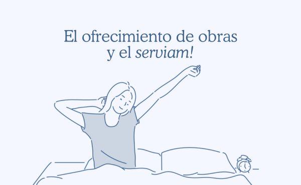 Una chica se despierta y levanta los brazos.