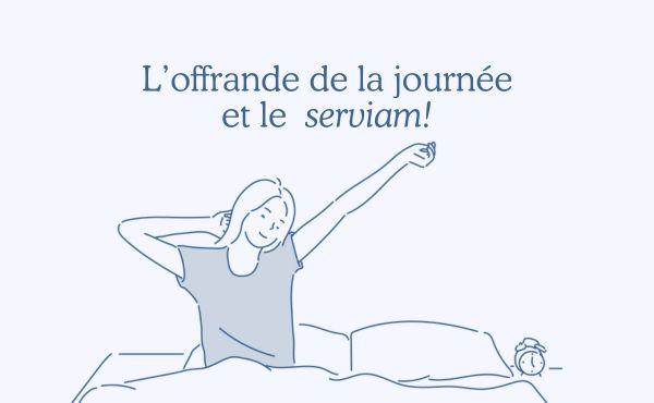 Una chica se despierta y levanta los brazos.