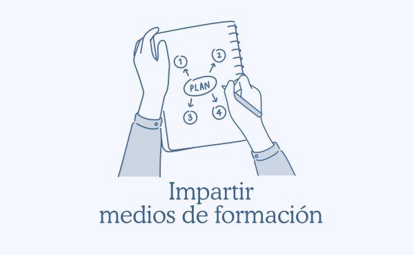 Una persona dibuja un esquema en un cuaderno