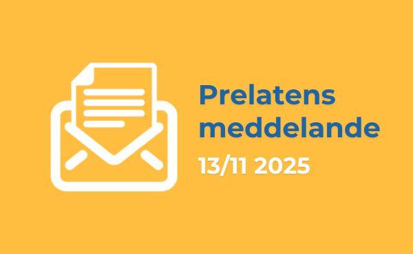 Prelatens meddelande nov 2025