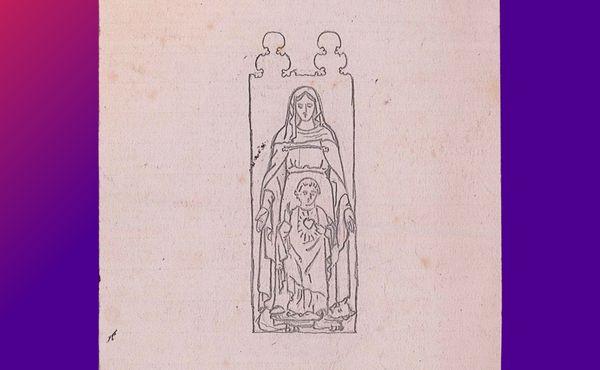 Atelier Cuypers-Stoltzenberg: Design for a Virgin Mary and the Christ Child presenting the Sacred Heart