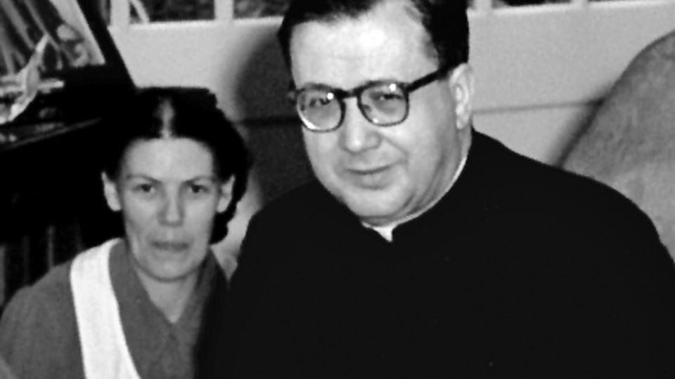 Dora del Hoyo med Opus Deis grundare den helige Josemaría