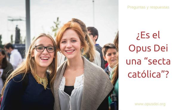Dos chicas ilustran un artículo que desmomta el bulo de que el Opus Dei es una secta